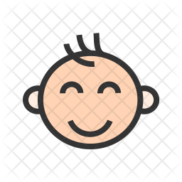 256x256 Baby Boy Icon Of Colored Outline Style