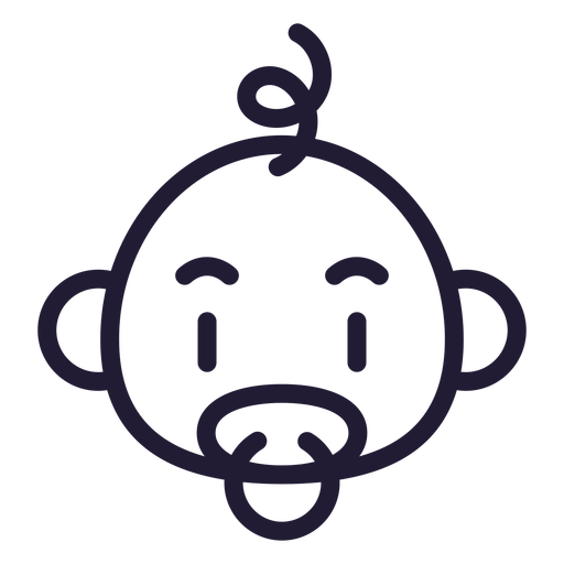 512x512 Baby Boy Head Stroke Icon
