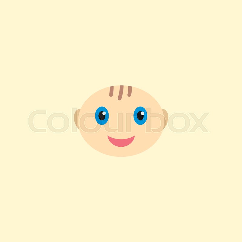 800x800 Baby Boy Icon Flat Element Vector Stock Vector Colourbox