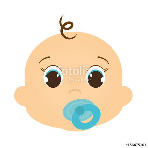 500x500 Cute Baby Boy Icon Over White Background Vector Illustration
