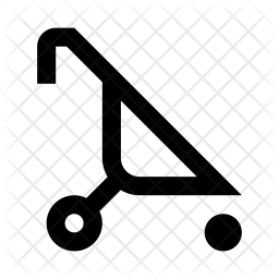 256x256 Baby Carriage Icon Of Line Style