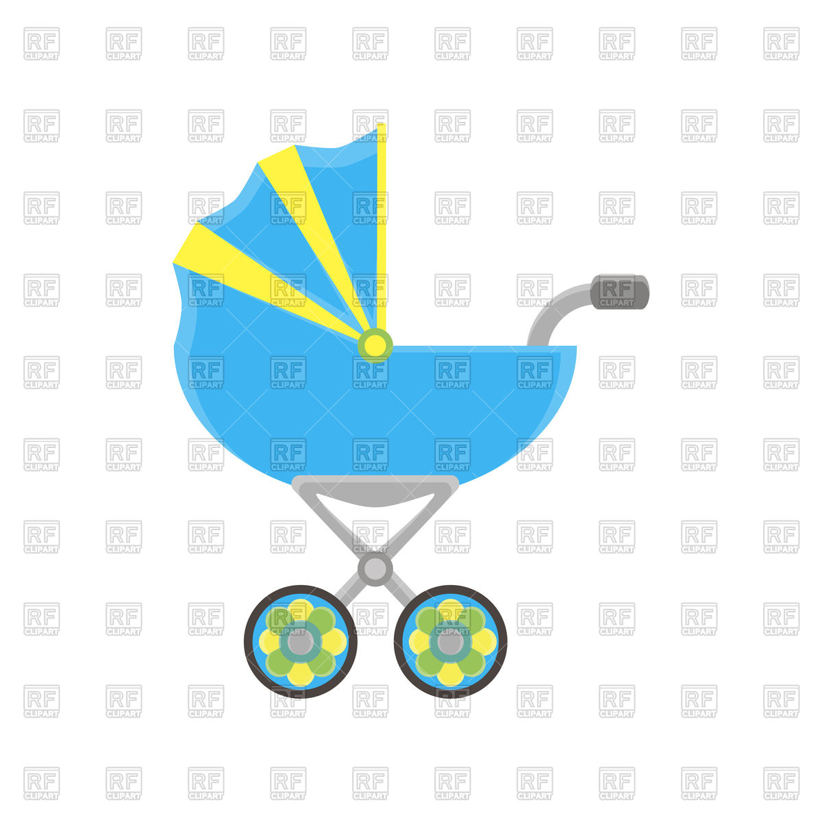 1200x1200 Baby Carriage Pram Flat Icon Isolated Vector Image Of Icons