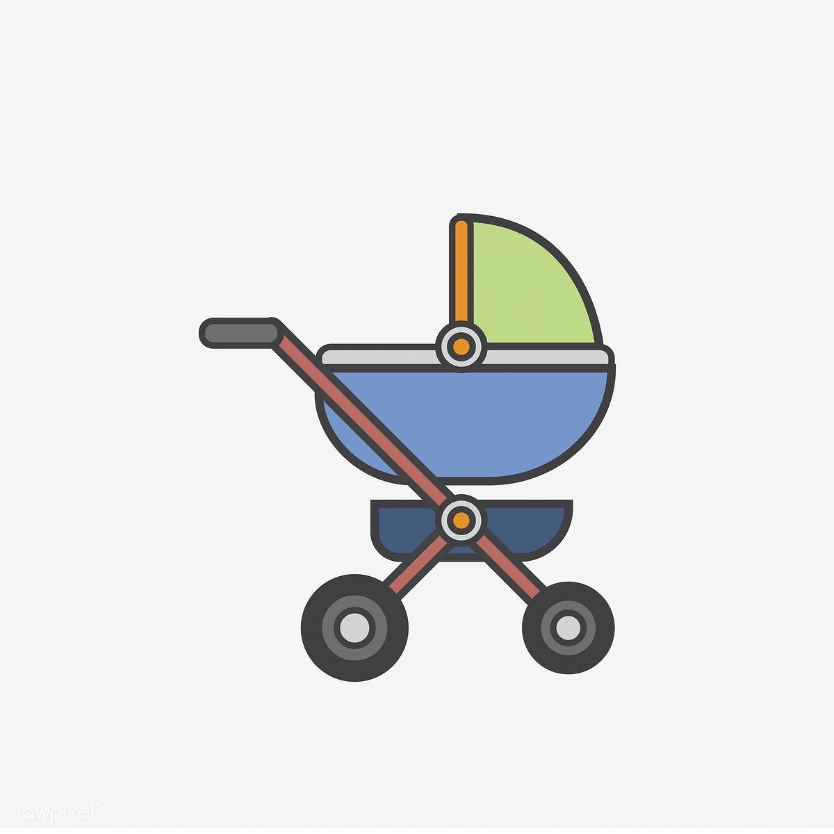 1200x1200 Illustration Of Baby Stroller Icon Free Image