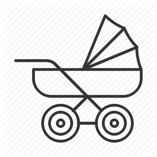512x512 Baby, Carriage, Child, Newborn, Pram, Stroller Icon