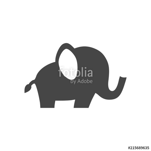 500x500 Cute Little One, Baby Elephant Icon Stock Image And Royalty Free
