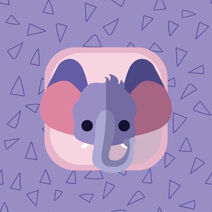 416x416 Little Cute Baby Elephant Flat Icon Premium Clipart