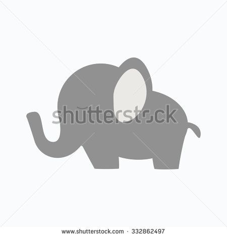 450x470 Little Baby Elephant Isolated Elephant Icon On White Background