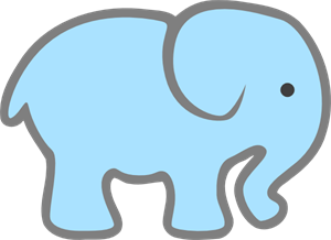 300x218 Lt Blue Baby Elephant Png, Clip Art For Web