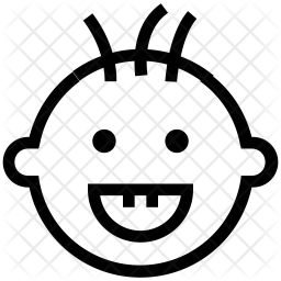 Baby Face Icon Of Line Style 256x256 Baby Face Icon Of Line Style