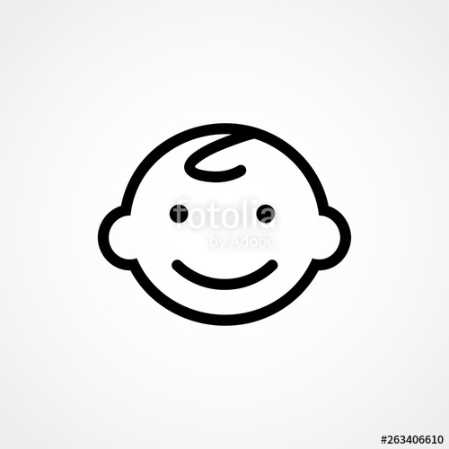 Boy Baby Face Icon Logo Vector Stock Image And Royalty Free 500x500 Boy Baby Face Icon Logo Vector Stock Image And Royalty Free