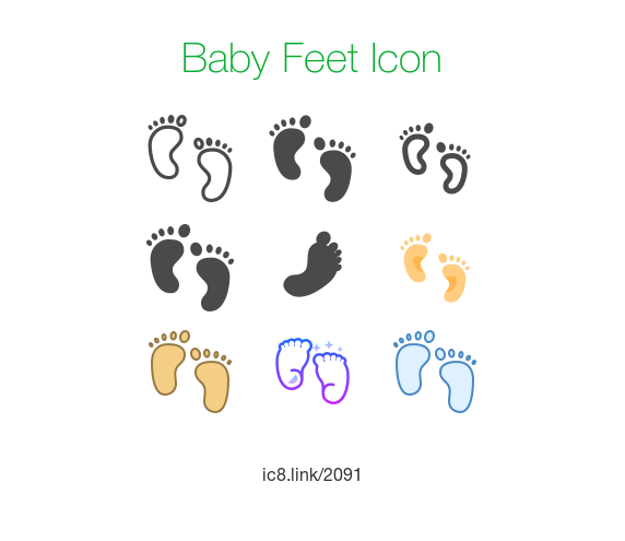 572x495 Baby Feet Icon