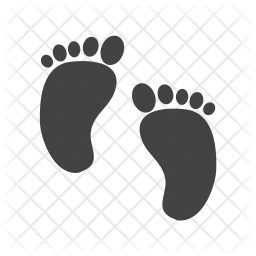 256x256 Baby Feet Icon Of Glyph Style