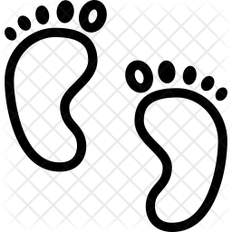 256x256 Baby Feet Icon Of Line Style