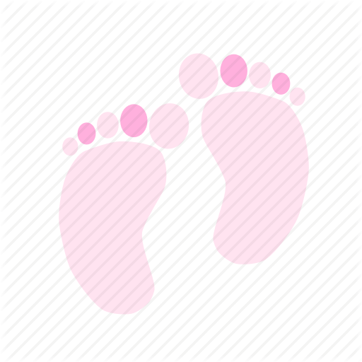 512x512 Baby, Baby Feet, Feet, First St Pink, Walk Icon