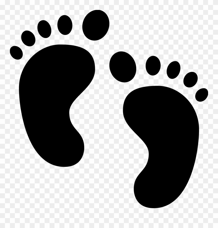 880x920 Vector Footprints Boot Black And White Download