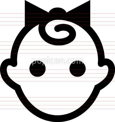 Baby Girl Icon 400x423 Baby Girl Icon