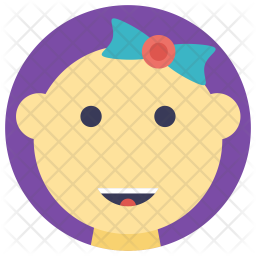 Baby Girl Icon Of Flat Style 256x256 Baby Girl Icon Of Flat Style