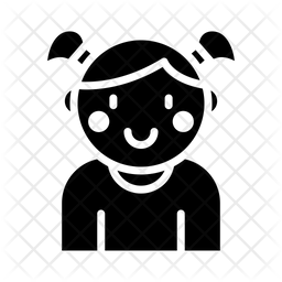 Baby Girl Icon Of Glyph Style 256x256 Baby Girl Icon Of Glyph Style