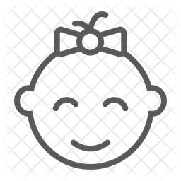 Baby Girl Icon Of Line Style 256x256 Baby Girl Icon Of Line Style