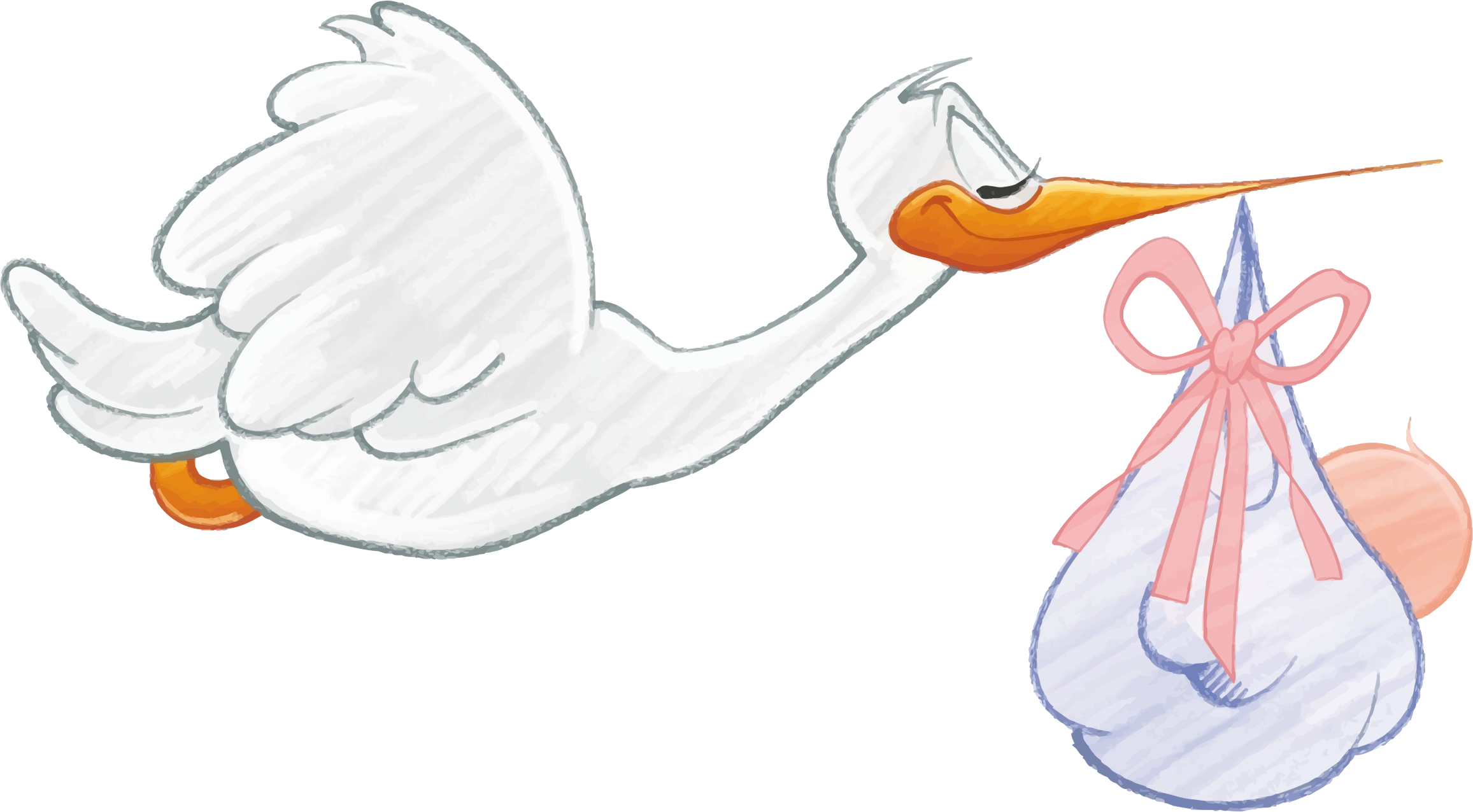 Stork Carrying Baby Girl Icons Png 2313x1275 Stork Carrying Baby Girl Icons Png