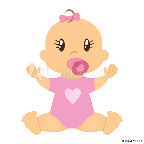 Cute Baby Girl Icon Over White Background Colorful Design Vector 500x500 Cute Baby Girl Icon Over White Background Colorful Design Vector