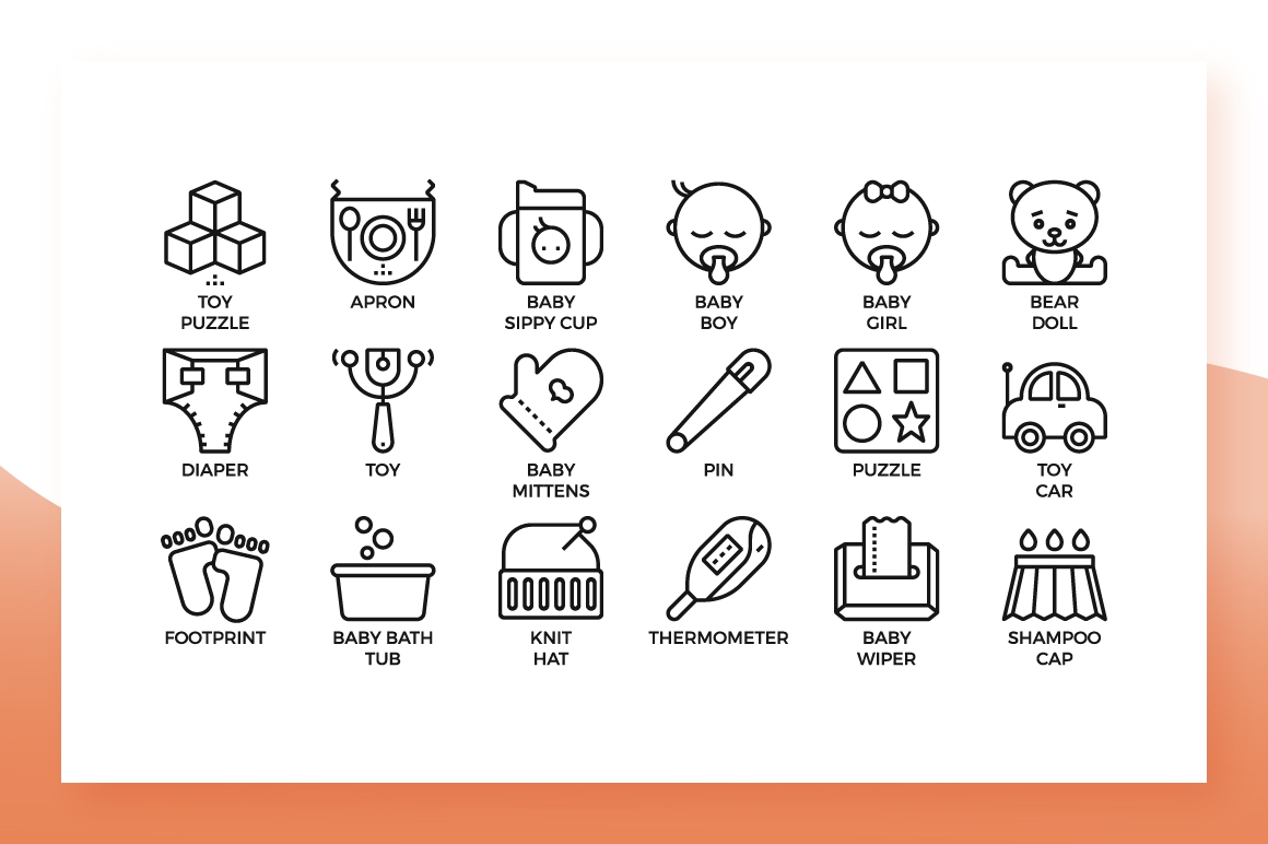 1160x772 Baby Icons
