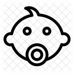 256x256 Kid Baby Icon Of Line Style