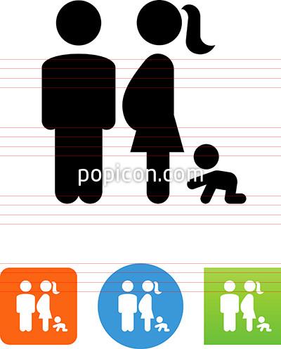400x496 Pregnant Couple With Baby Icon