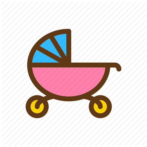 512x512 Baby, Color, Stroller Icon
