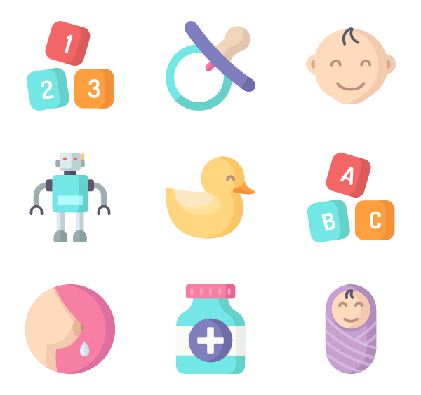 600x564 Baby Head Icons