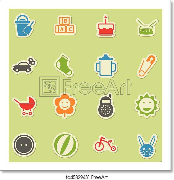 561x581 Free Art Print Of Baby Icon Set Baby Web Icons For User Interface