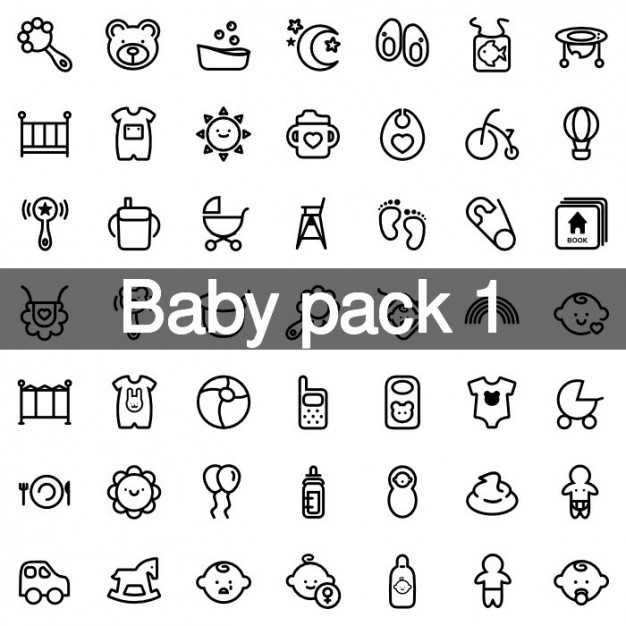 626x626 Little Baby Icons Set Vector Free Download