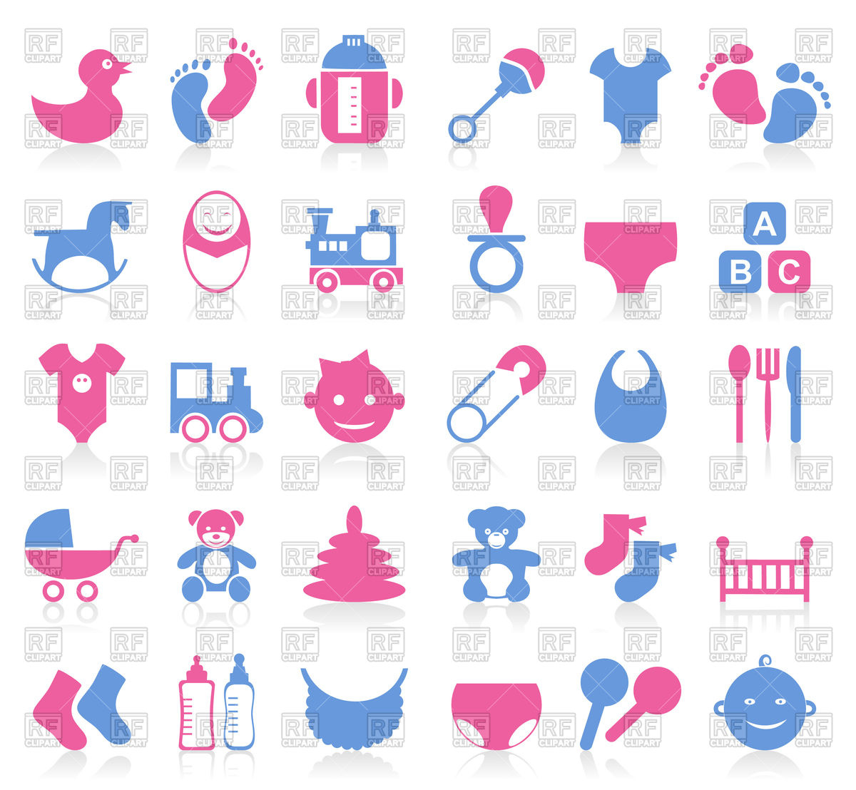1200x1108 Set Of Icons On Theme Baby Vector Image Of Signs, Symbols, Maps