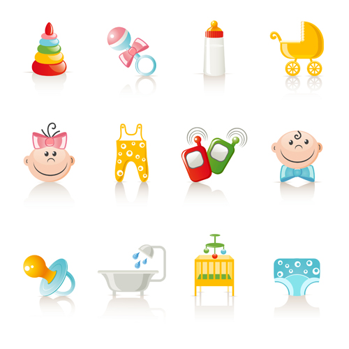 500x500 Vivid Baby Icon Design Vector Free Download