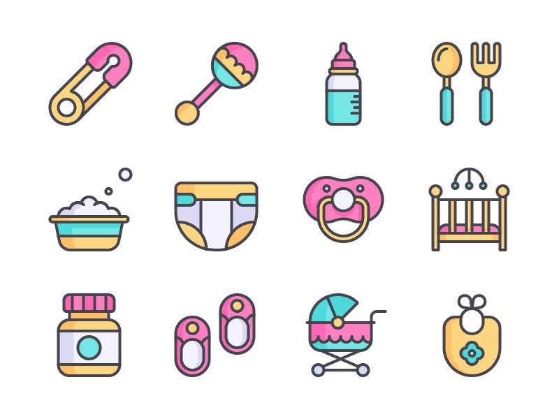 800x600 Baby Icon Set