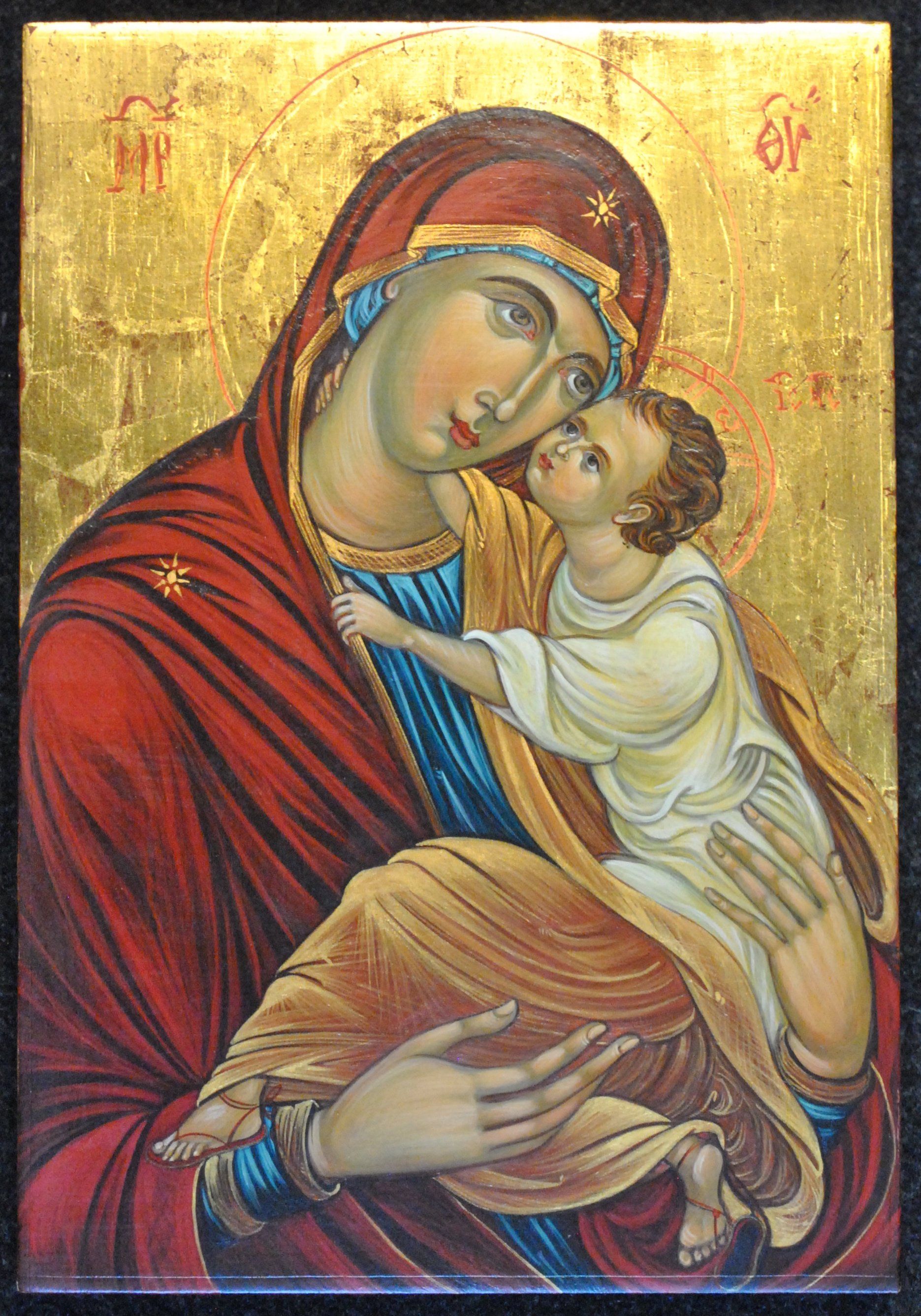 1871x2673 Icon Of Mary And Baby Jesus, Mary