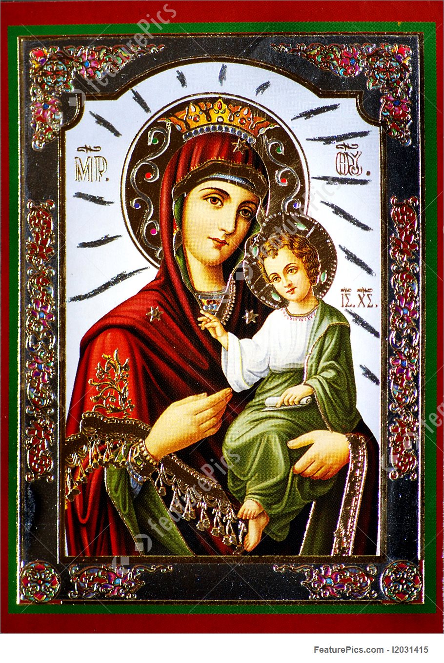 910x1360 Image Of Virgin Mary With Jesus Icon