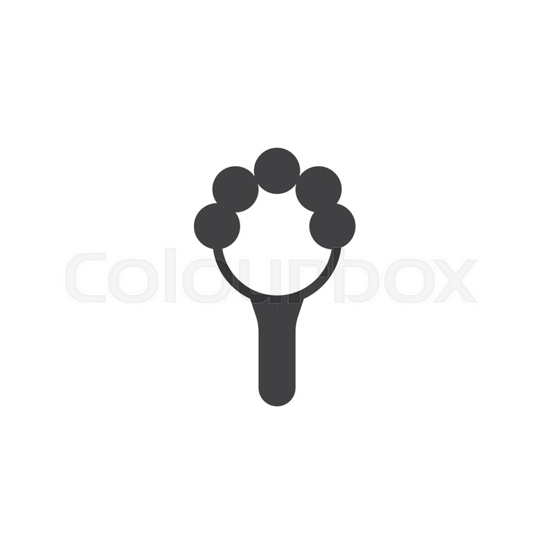 800x800 Baby Rattle Toy Vector Icon Filled Stock Vector Colourbox