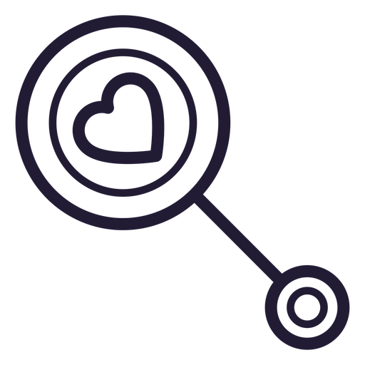 512x512 Heart Baby Rattle Stroke Icon