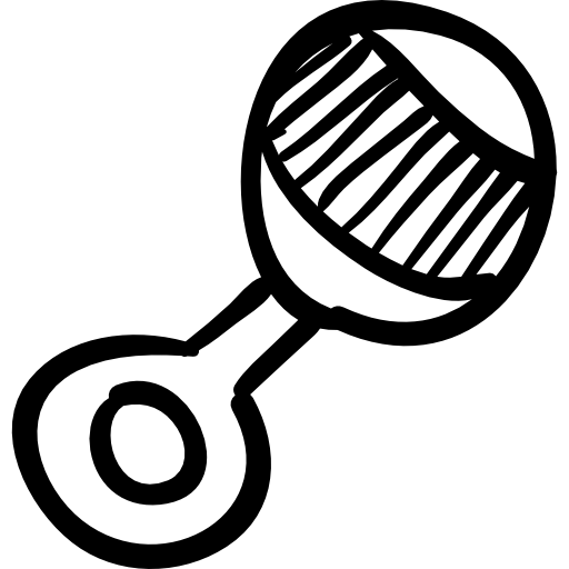 512x512 Rattle Spherical Hand Drawn Baby Toy Icons Free Download