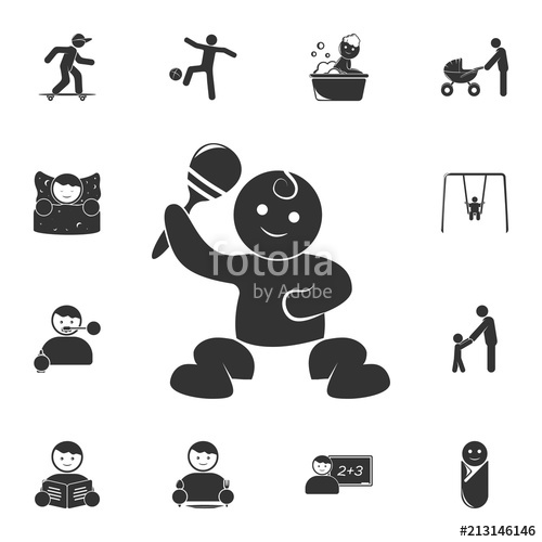 500x500 Baby With A Rattle Icon Detailed Set Of Children Life Premium