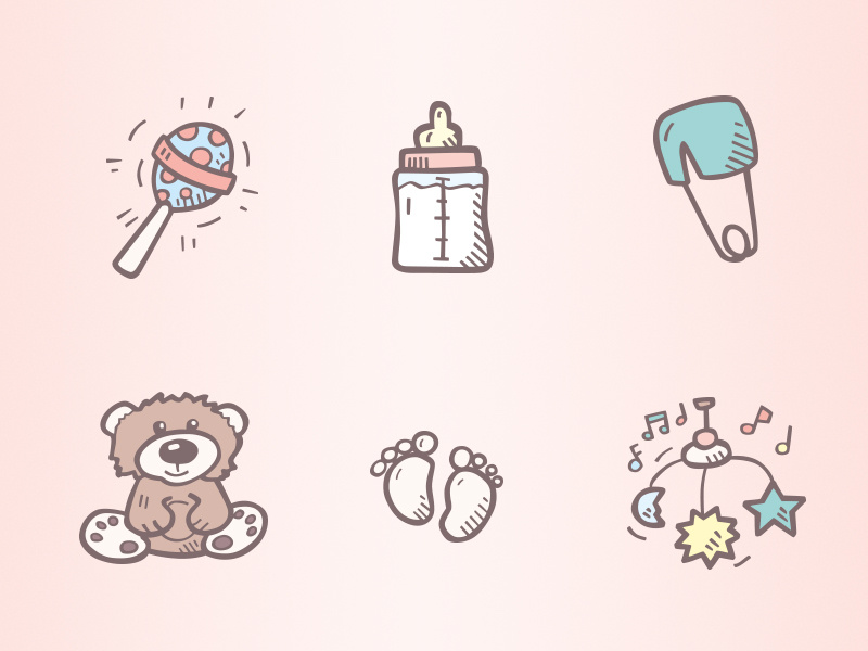 800x600 Baby Shower Icons
