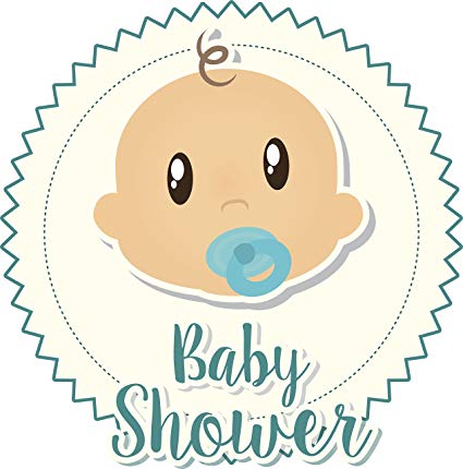 425x430 Adorable Cute Blue Boy Baby Shower Cartoon Icon Vinyl