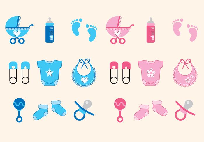 700x490 Baby Shower Icons Girl And Boy