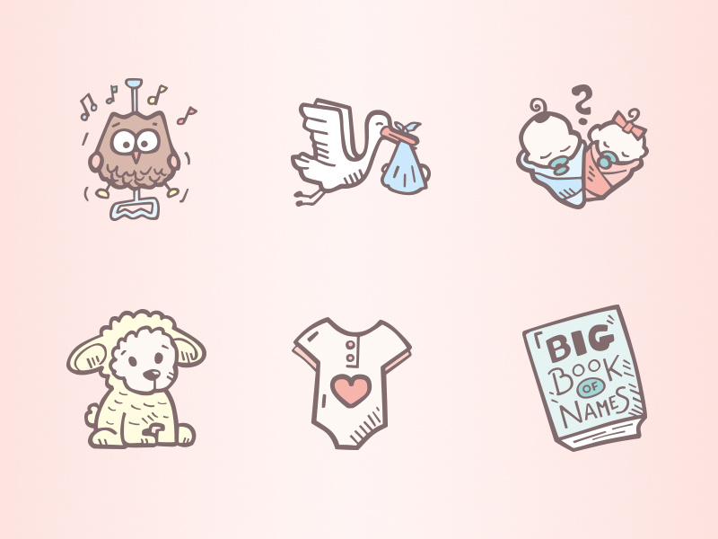 800x600 Baby Shower Icons