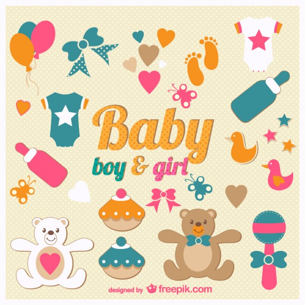 626x626 Baby Shower Icons Vector Free Download