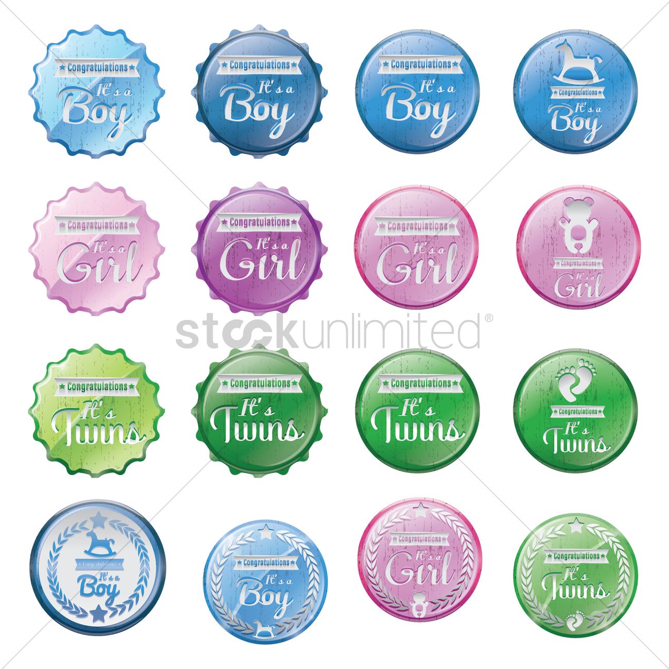 1300x1300 Free Baby Shower Icon Set Vector Image