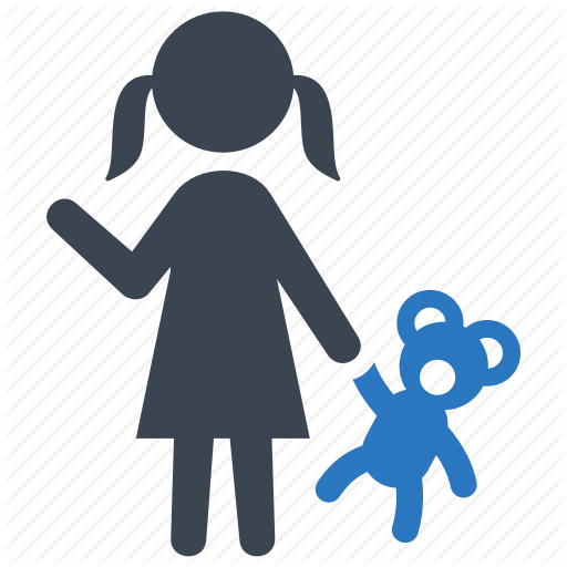 512x512 Babysitting, Child, Little Girl, Playing, Toy Icon