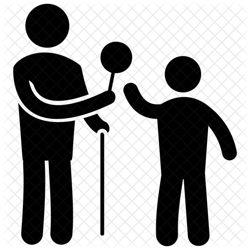 512x512 Male Babysitting Icon Of Glyph Style