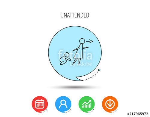 500x391 Unattended Baby Icon Babysitting Sign Stock Image And Royalty